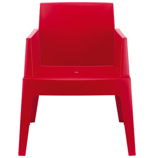 Chaise rouge design PLEMO en plastique 1