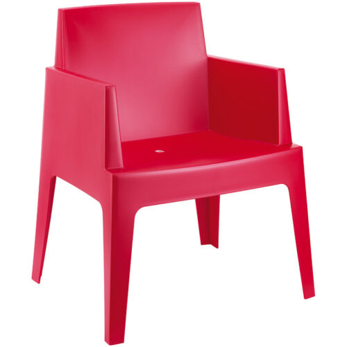 Chaise rouge design PLEMO en plastique