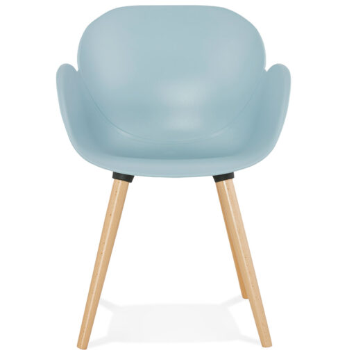 Chaise scandinave PICATA bleue avec pieds bois Design unique 1