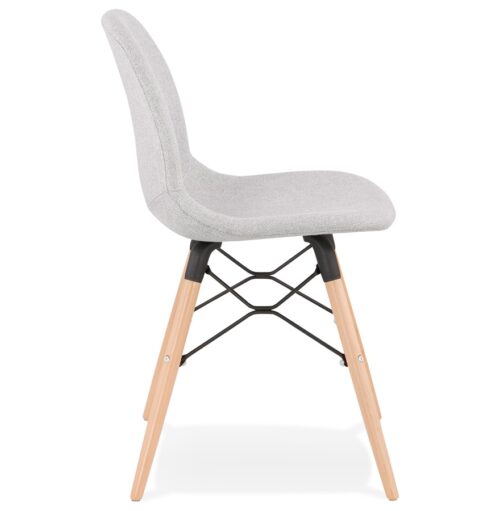 Chaise scandinave grise BIZON style nordique modernise 2