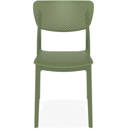 Chaise terrasse perforee PALMA plastique vert 1