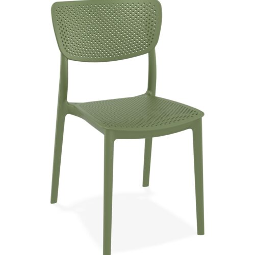 Chaise terrasse perforée PALMA plastique vert