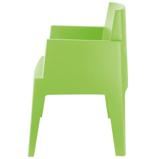 Chaise verte design PLEMO en plastique 1