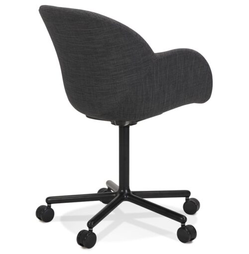 Fauteuil de bureau ASTRA gris fonce Confortable avec accoudoirs 2