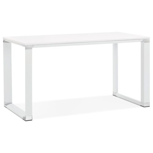 Petit bureau design en bois blanc XLINE – 140×70 cm