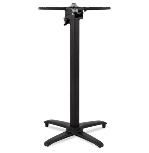 Pied de table PRATIK 110 en aluminium noir polyvalent pour interieur et exterieur 2