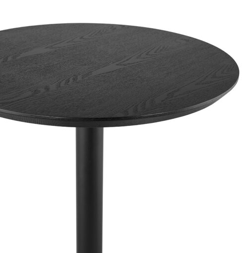 Table TAMAGO ronde haute en bois et metal noir O 60 cm 2