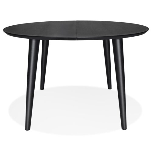 Table a diner ronde extensible ORTENSIA noir 120 220x120 cm 1