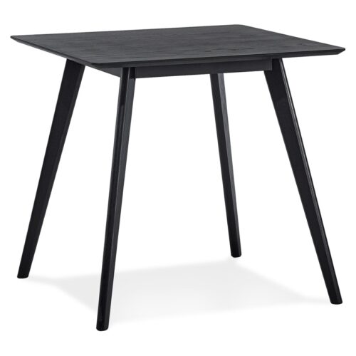 Table à manger GENIUS noire – 80×80 cm