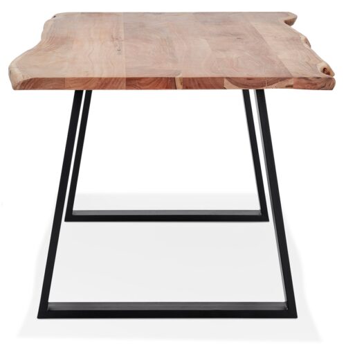 Table a manger RAFA industrielle en bois massif et metal 160x90 cm 2