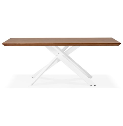 Table a manger WALABY bois Noyer pied x blanc 200x100cm 2