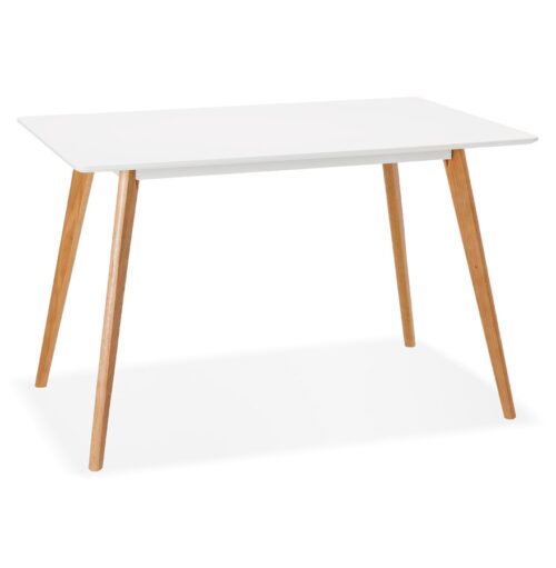 Table blanche MARIUS design scandinave - 120x80 cm