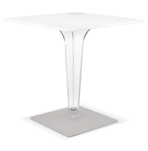 Table carree LIMPID blanche interieurexterieur 68x68 cm 1