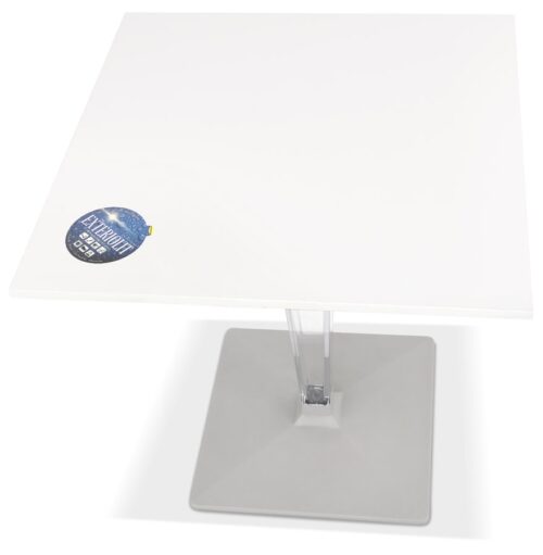 Table carree LIMPID blanche interieurexterieur 68x68 cm 2