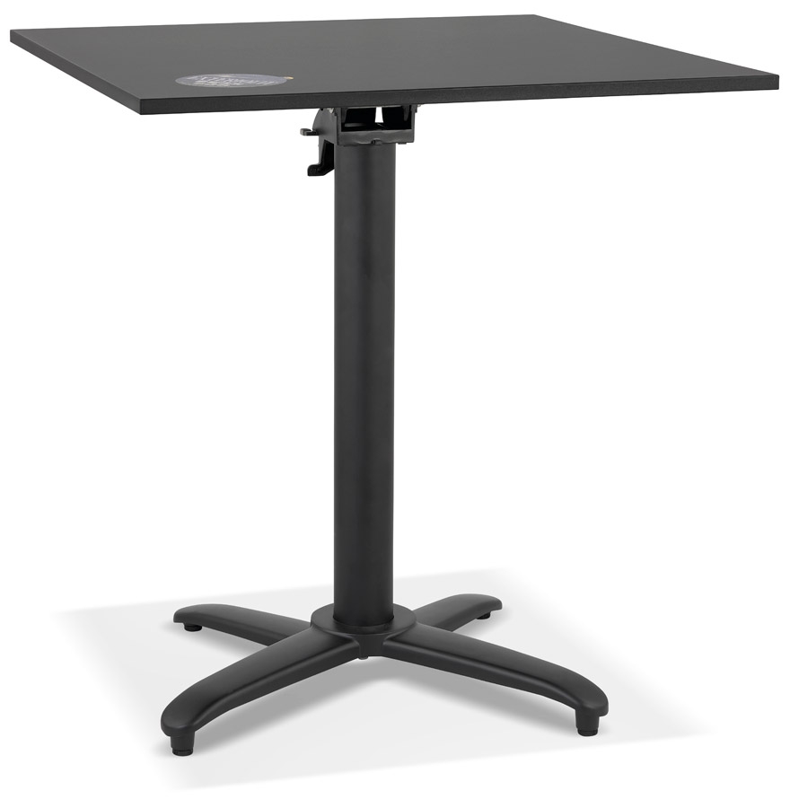 Table carrée pliante NOCTALI noir - 68x68 cm