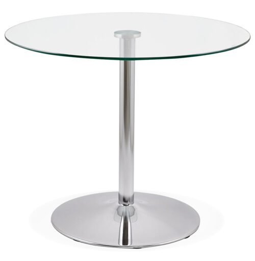 Table de cuisine ronde YOUPI en verre O 90 cm 1