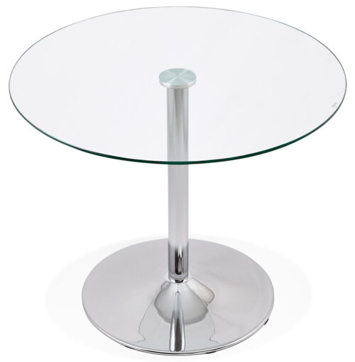 Table de cuisine ronde YOUPI en verre O 90 cm 2