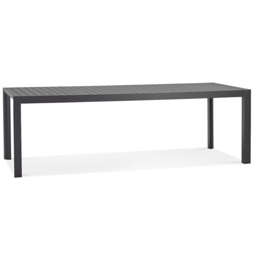 Table de jardin extensible en aluminium gris fonce SAMUI Dimensions 180240x100 cm 1