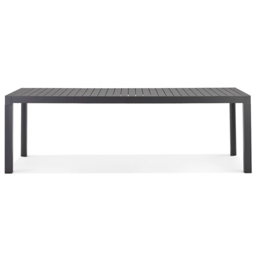 Table de jardin extensible en aluminium gris fonce SAMUI Dimensions 180240x100 cm 2