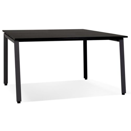 Table de réunion AMADEUS SQUARE noir – 160×160 cm