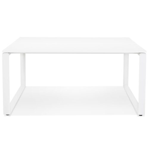 Table de reunion BAKUS SQUARE blanche 160x160 cm 1