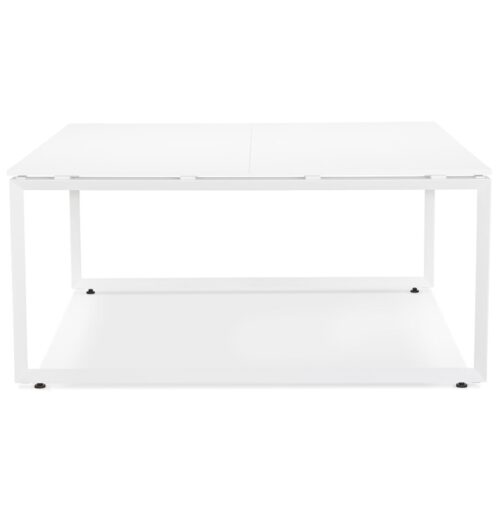 Table de reunion BAKUS SQUARE blanche 160x160 cm 2