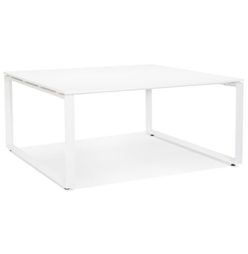 Table de réunion BAKUS SQUARE blanche 160x160 cm