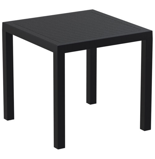 Table de terrasse design noire CANTINA en plastique 80x80 cm 2