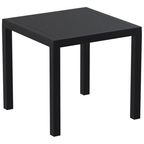 Table de terrasse design noire CANTINA en plastique – 80×80 cm