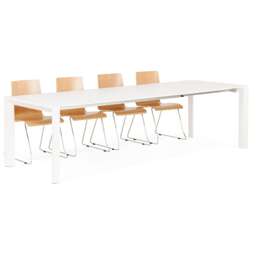 Table extensible MAMAT blanche mate - 190(270)x95 cm