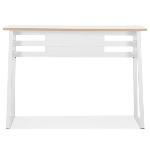 Table haute NIKI bois metal blanc 150x60 cm 1