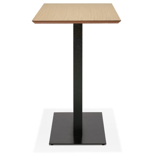 Table haute design ZUMBA BAR bois naturel pied metal noir 150x70 cm 2