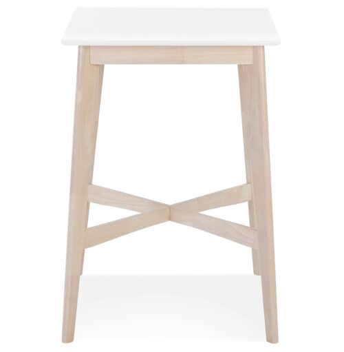 Table haute en bois blanc GALLINA naturel 1