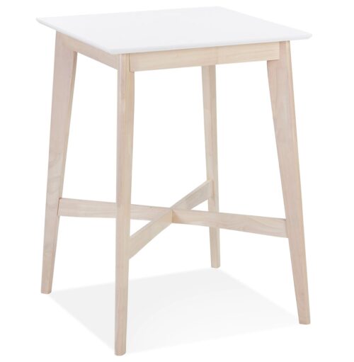 Table haute en bois blanc GALLINA naturel