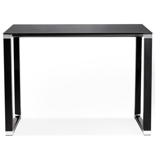 Table haute en verre noir XLINE HIGH TABLE 140x70 cm 1