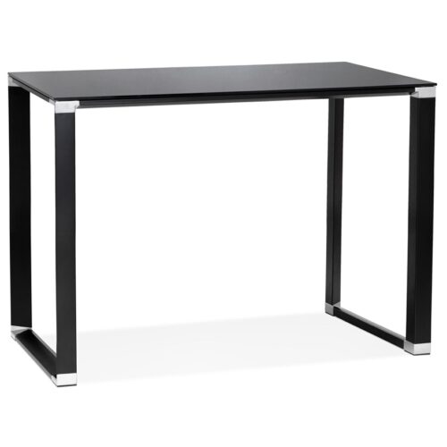 Table haute en verre noir XLINE HIGH TABLE – 140×70 cm