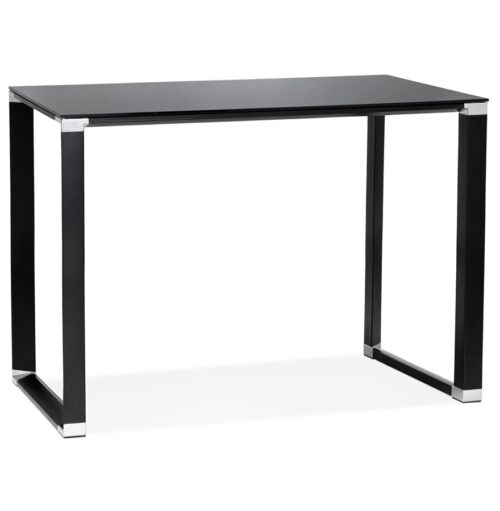 Table haute en verre noir XLINE HIGH TABLE - 140x70 cm