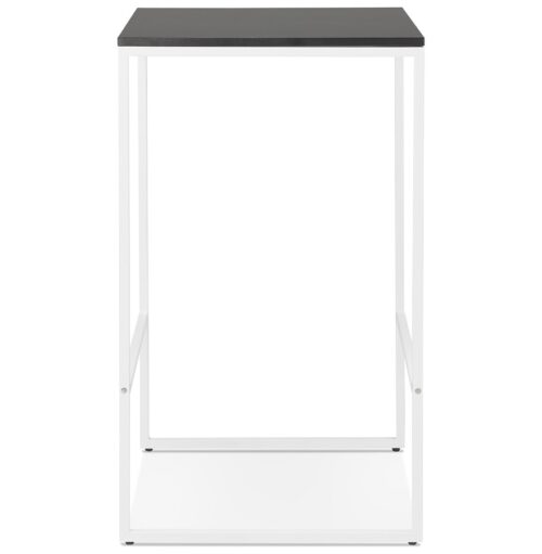 Table haute industrielle ORTOS plateau noir structure blanche pro 1