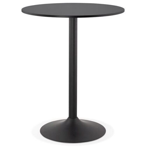 Table haute noire BRASILIA O 90 cm 1