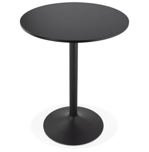 Table haute noire BRASILIA O 90 cm 2