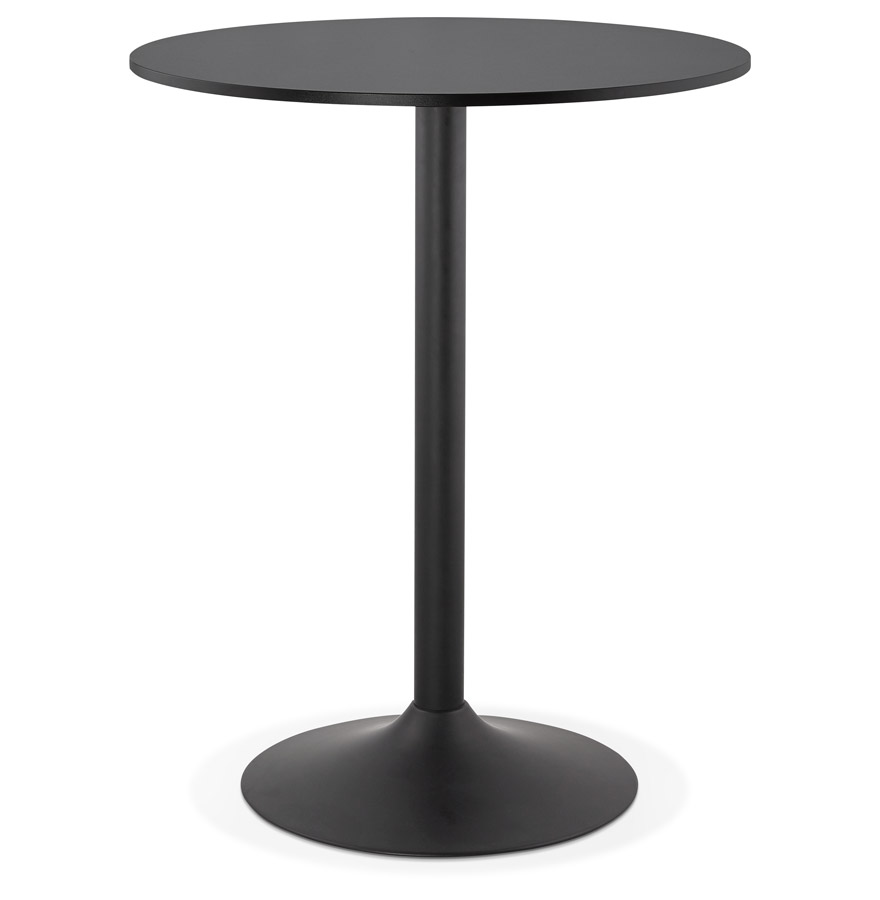 Table haute noire BRASILIA - Ø 90 cm