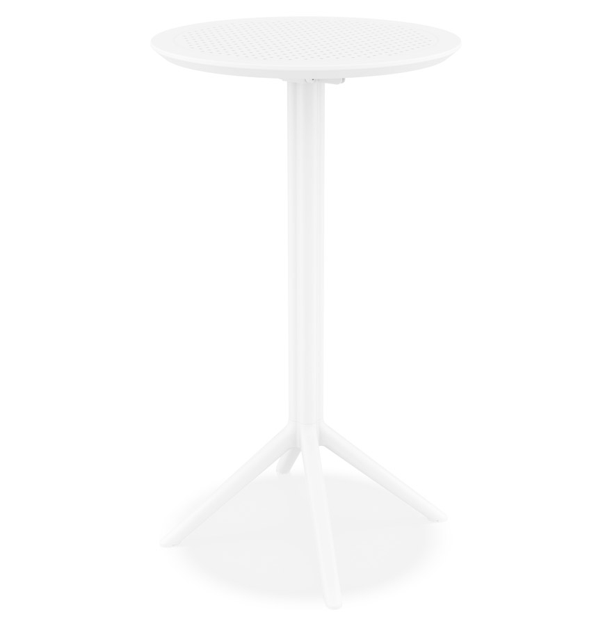 Table haute pliable blanche GIMLI BAR - intérieur / extérieur - Ø 60 cm