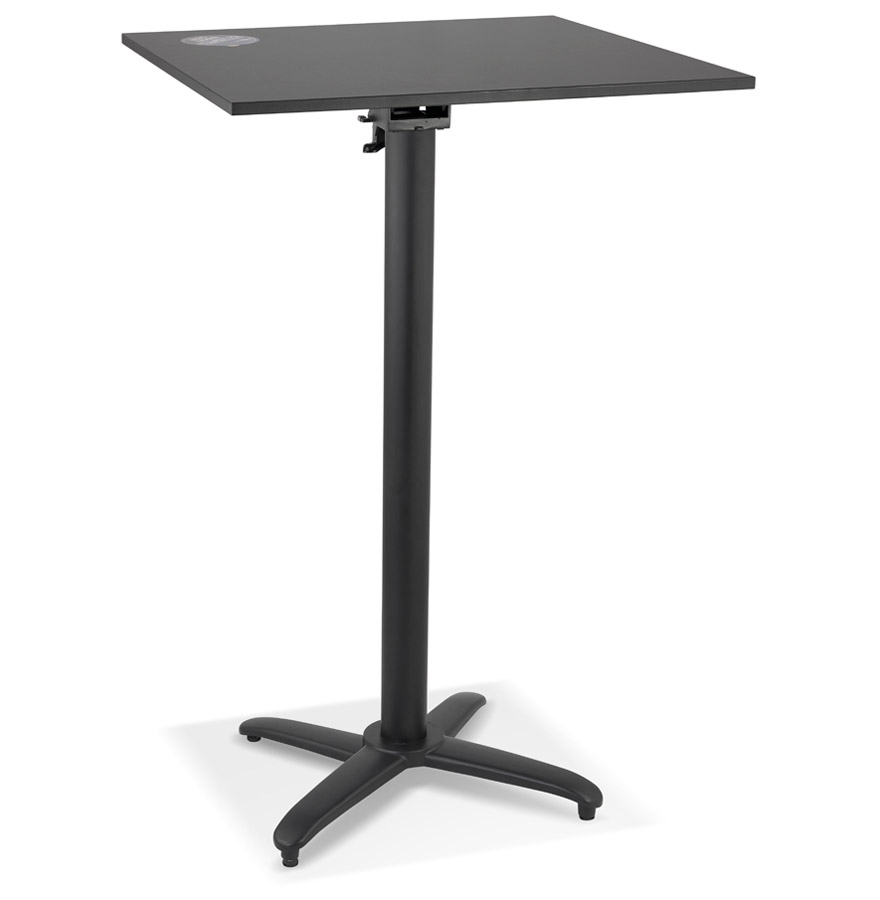 Table haute pliable carrée noire PENUMBRA - 68x68 cm