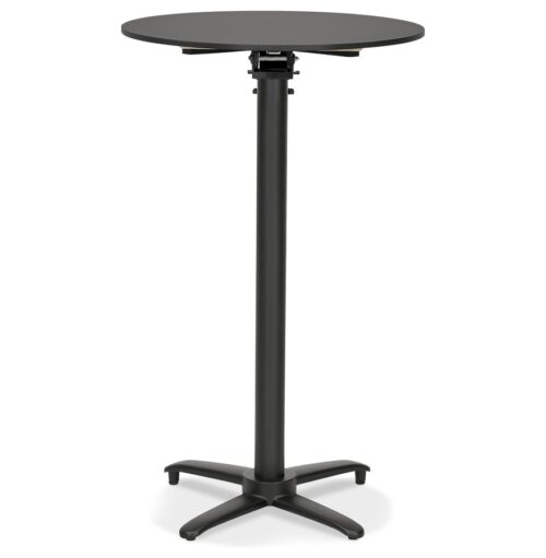 Table haute pliable ronde noire PAXTON O 68 cm 1