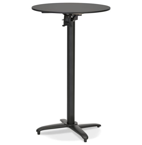 Table haute pliable ronde noire PAXTON O 68 cm 2