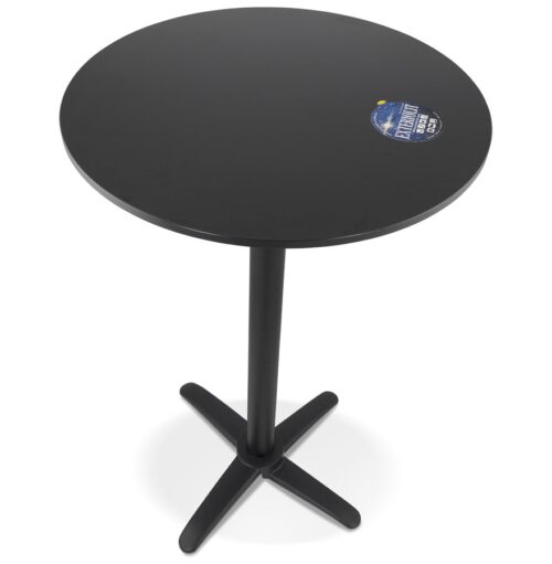 Table haute pliable ronde noire PENUMBRA O 68 cm 2