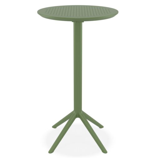 Table pliable GIMLI BAR haute en plastique vert O 60 cm multi usage 1