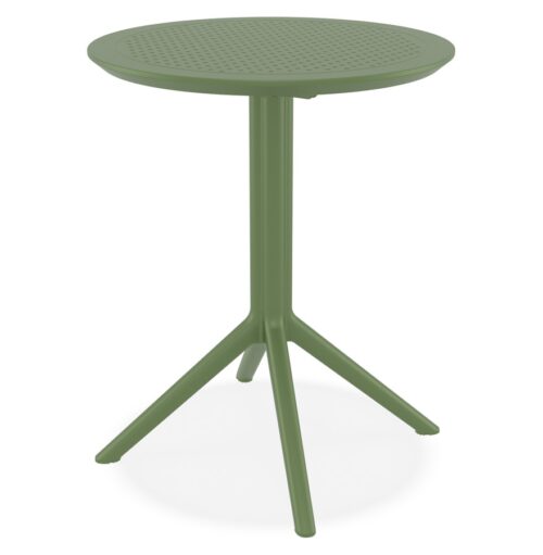 Table pliante GIMLI ronde en plastique vert - Ø 60 cm