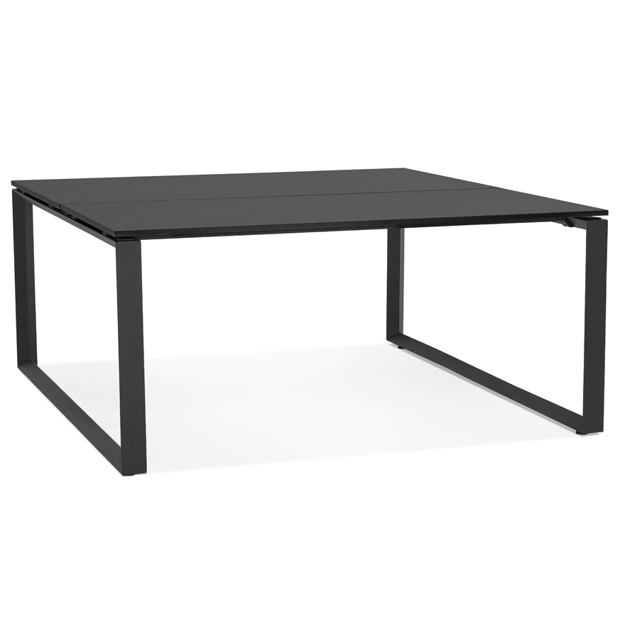 Table réunion/bureau bench BAKUS SQUARE noir 160x160 cm