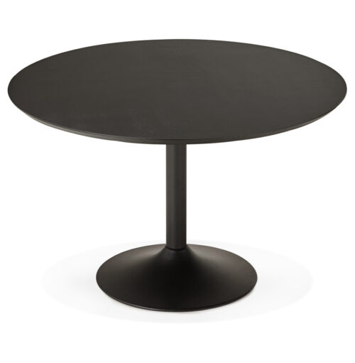 Table ronde CHEF en bois noir finition Frene O 120 cm 2